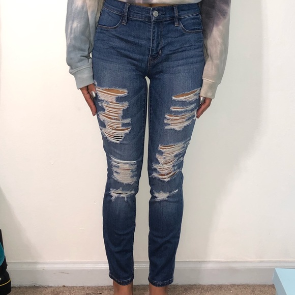 PacSun Denim - PacSun Denim High Rise Jeggings Ripped Distress
